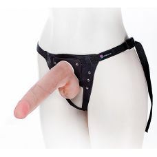 Страпон с поясом Harness из киберкож..