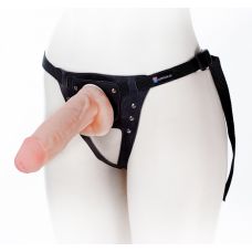 Страпон с поясом Harness из киберкож..