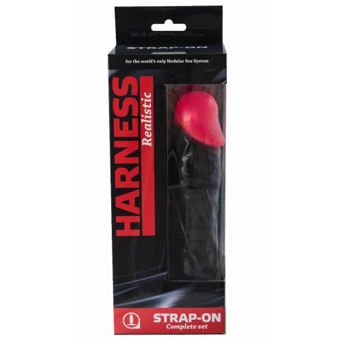 Черный страпон с трусиками с яркой головкой