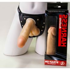 Страпон с мошонкой с поясом Harness ..