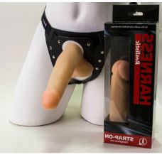 Страпон с мошонкой с поясом Harness ..
