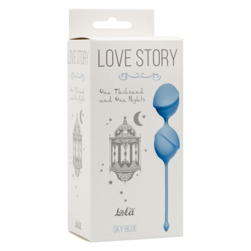 Вагинальные шарики Love Story One Thousand and One Nights Violet, синие