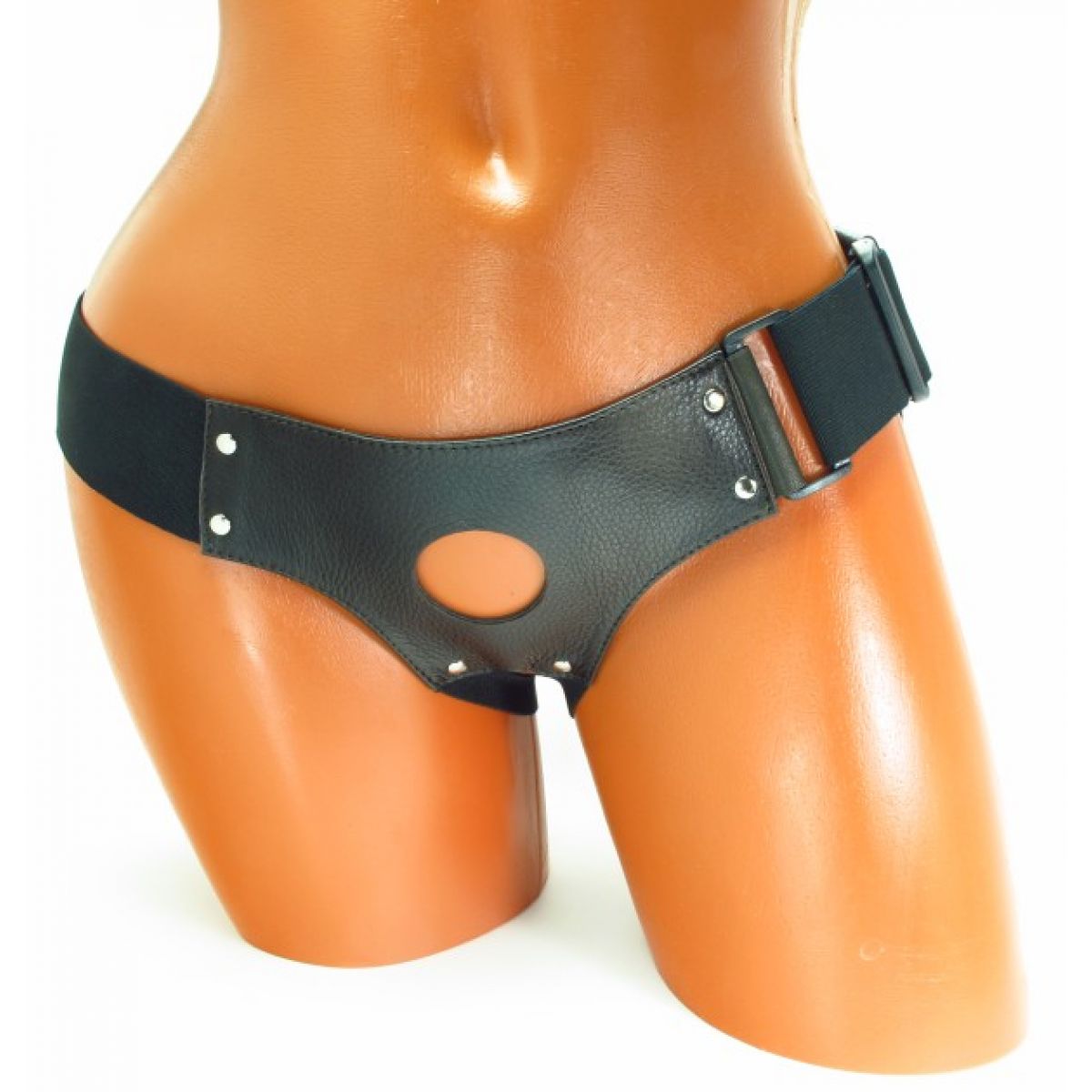 Кожаные трусики для страпона черные Кожаные трусики для страпона черные