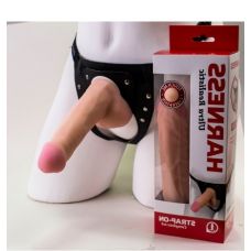 Страпон с поясом Harness из киберкож..