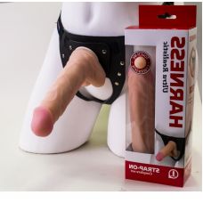 Страпон с поясом Harness из киберкож..
