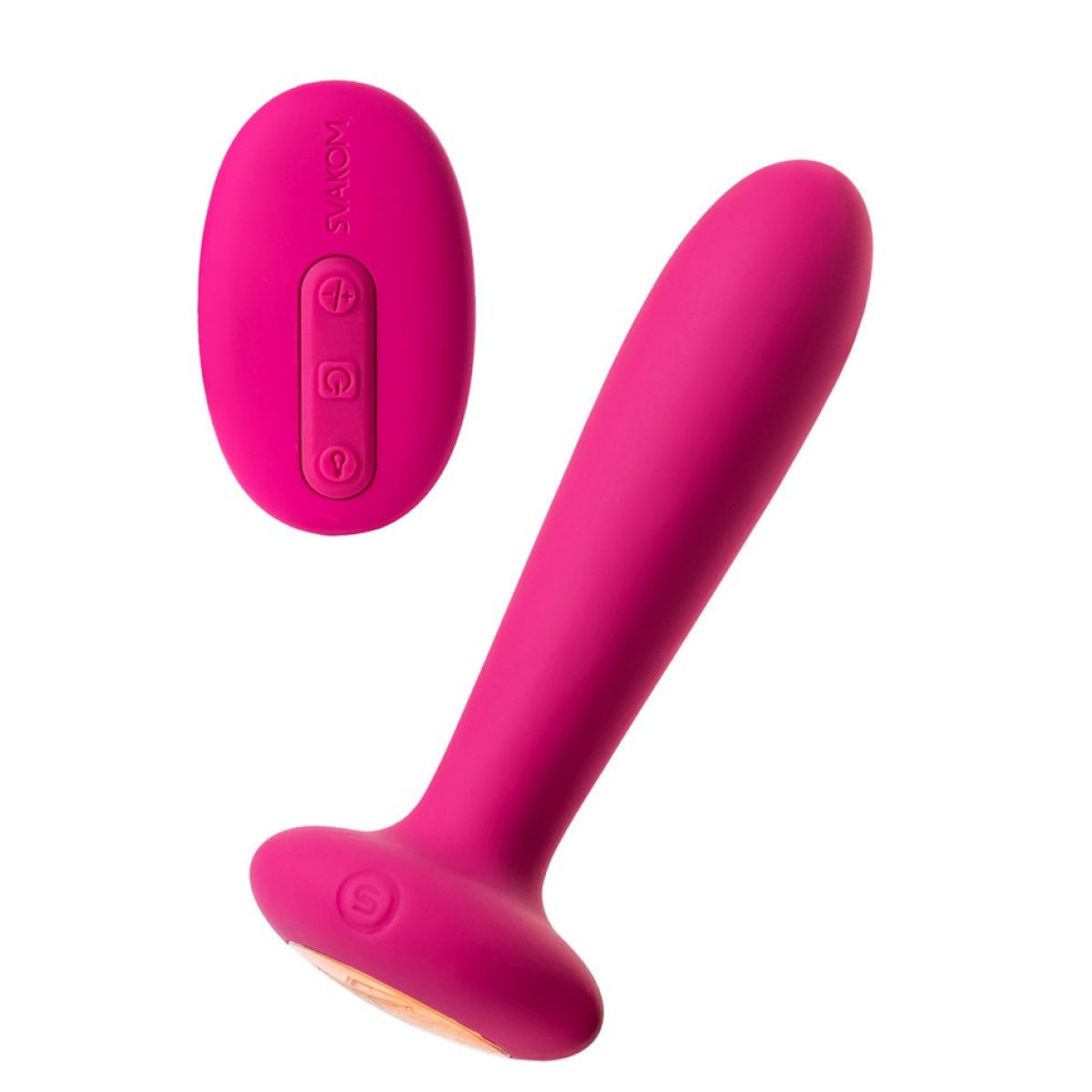 Анальная втулка Svakom Primo, с подогревом,  силикон, розовый, 12 см