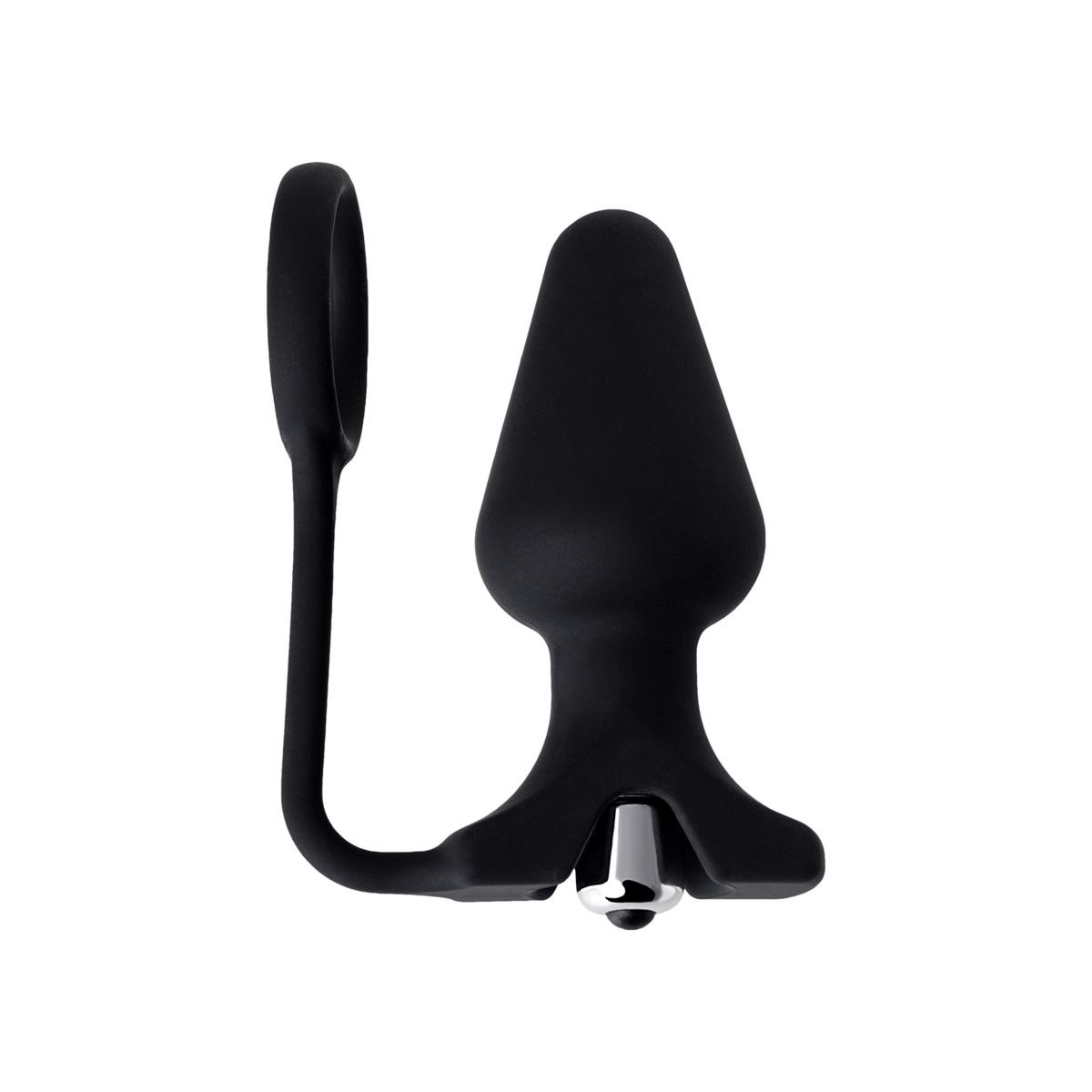 Анальная пробка с кольцом Erotist DISCOVERER, силикон, чёрный, 9 см, Ø3,7