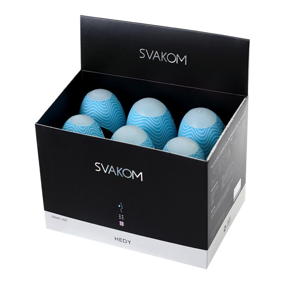 Мастурбатор нереалистичный Svakom  Hedy (6 штук), TPE, Голубой, 14 см