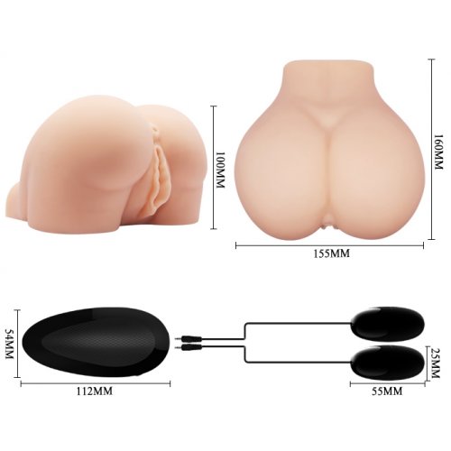 Шикарный мастурбатор попка с двойным виброэлементом Шикарный мастурбатор попка с двойным виброэлементом