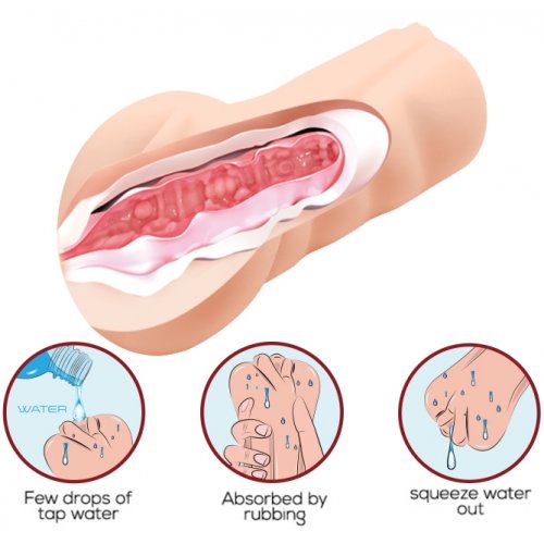 Мягкий мастурбатор с эффектом выделения смазки Мягкий мастурбатор с эффектом выделения смазки