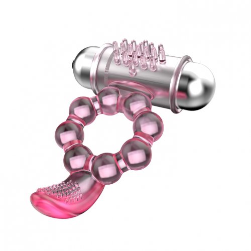 Эрекционное кольцо с вибрацией Pleasure Tongue