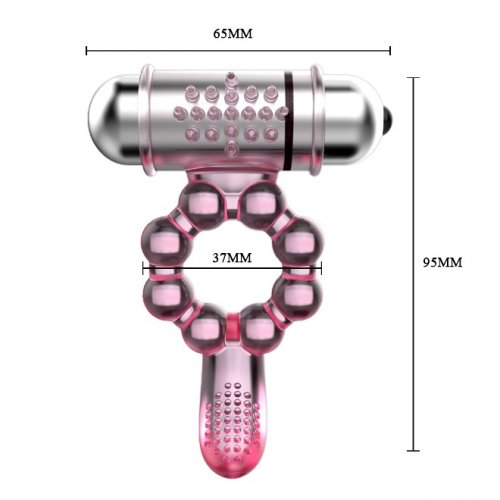 Эрекционное кольцо с вибрацией Pleasure Tongue