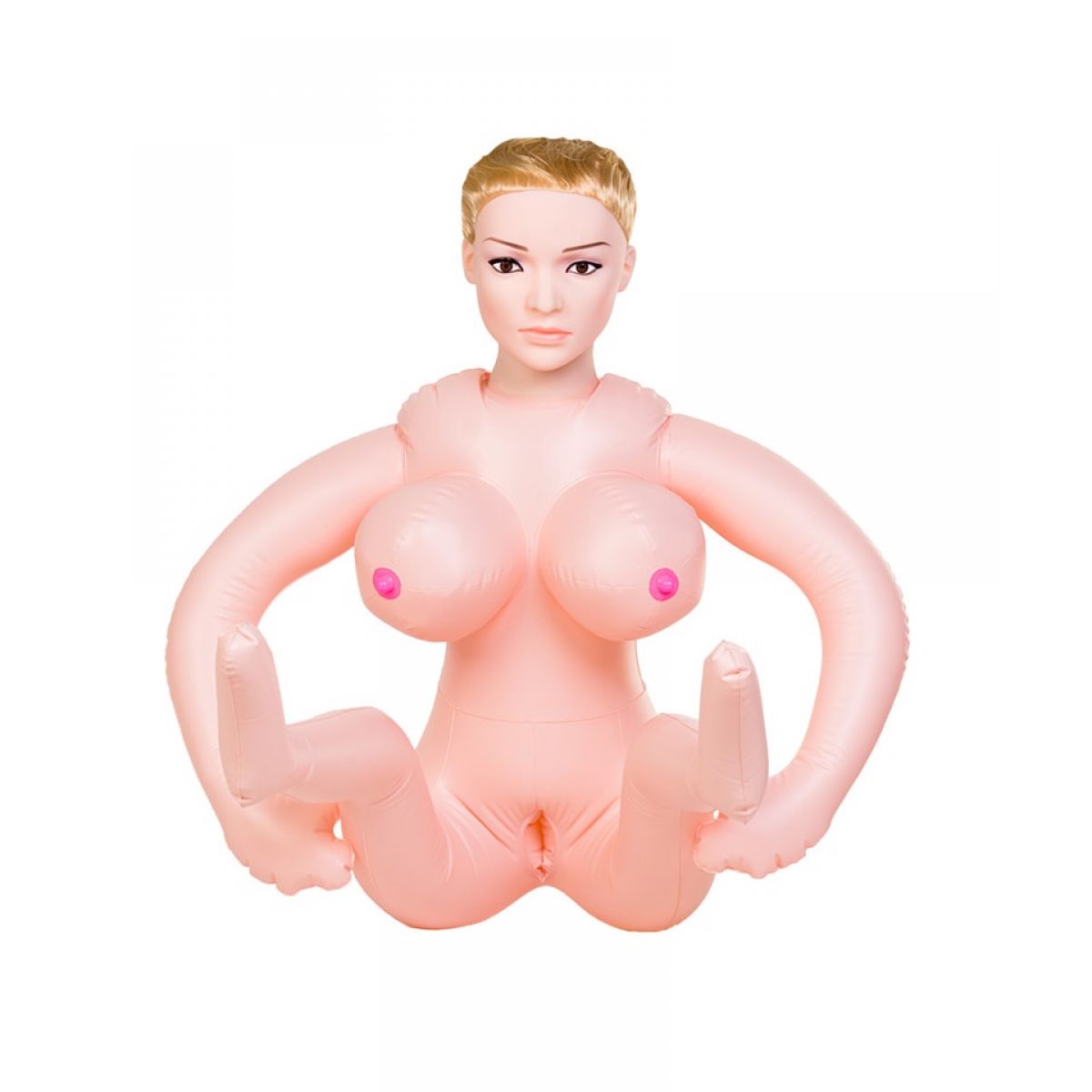 Кукла надувная Liliana с реалистичной головой, TOYFA Dolls-X, блондинка, с двумя отверстиями