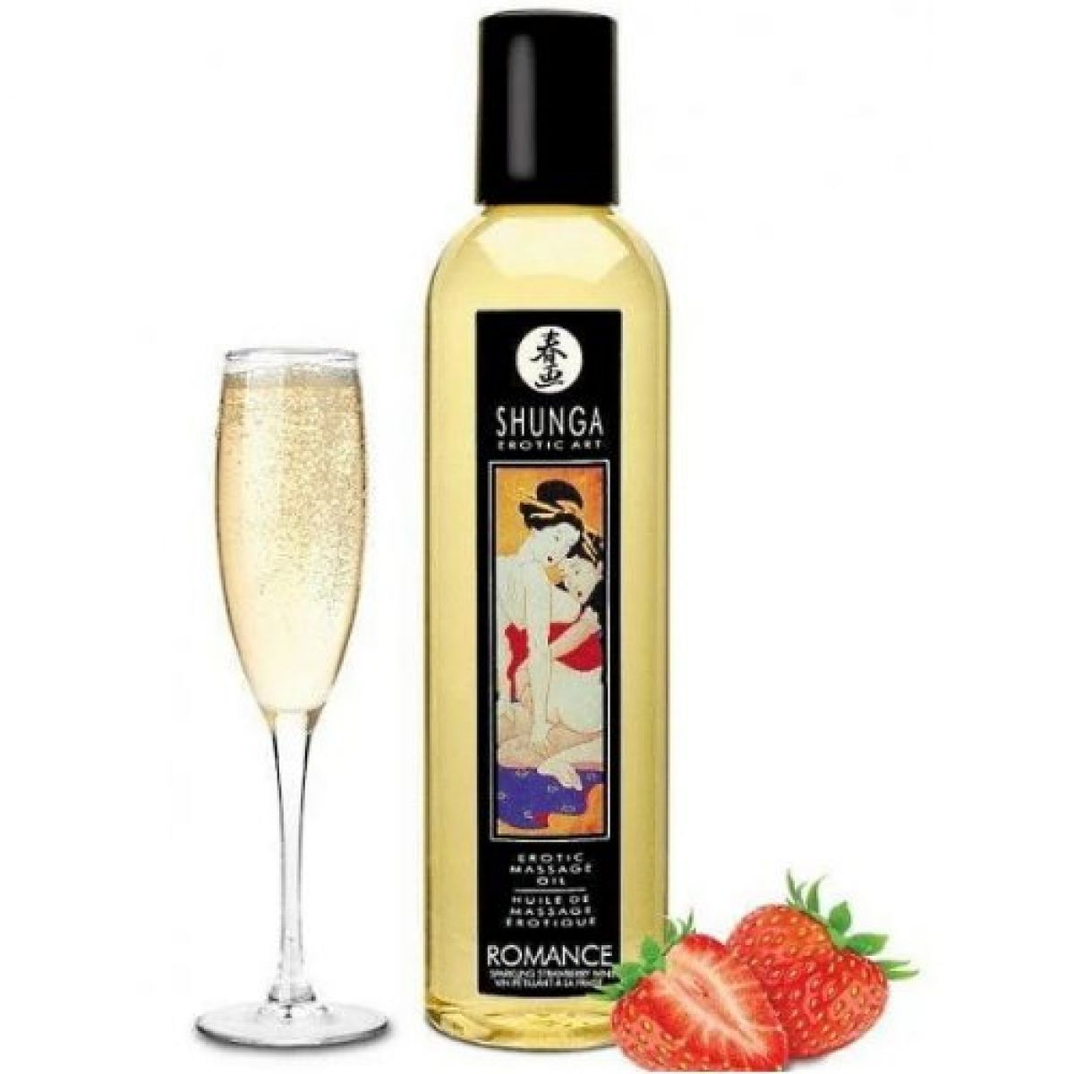 Возбуждающее массажное масло Shunga клубника 250 мл Возбуждающее массажное масло Shunga клубника 250 мл
