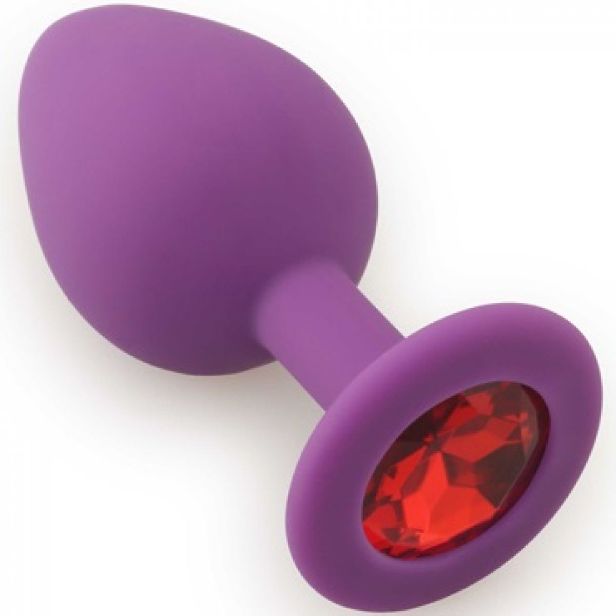Анальная пробка M, силикон, цвет - фиолетовый/красный Анальная пробка M, силикон, цвет - фиолетовый/красный