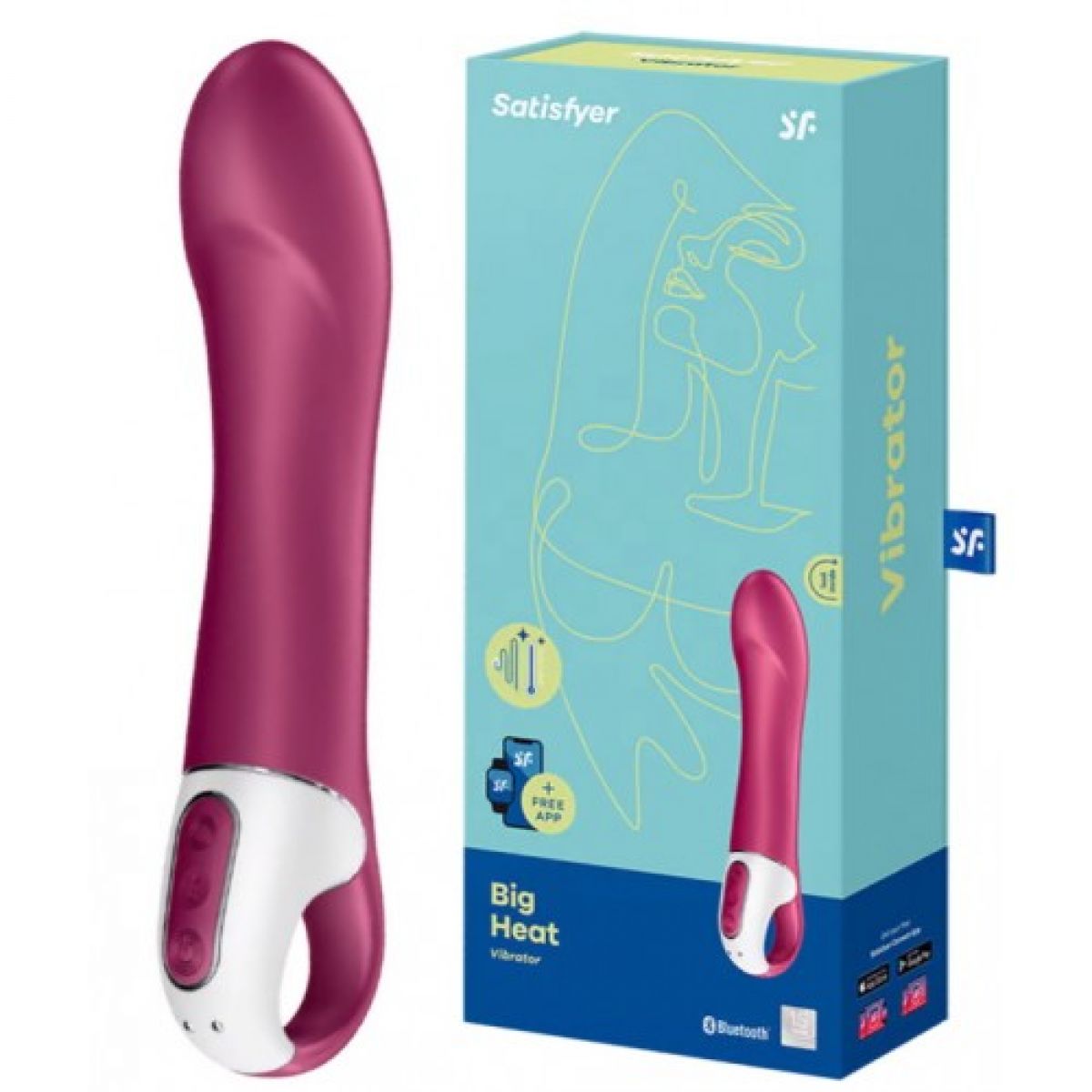 Смарт-вибратор с функцией нагрева Satisfyer Big Heat Смарт-вибратор с функцией нагрева Satisfyer Big Heat