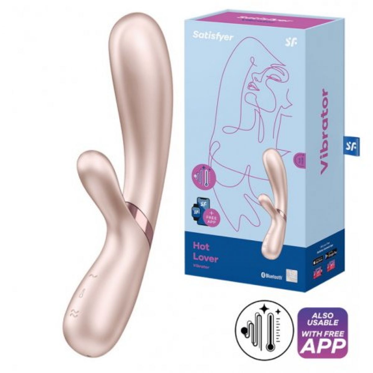 Вибратор с подогревом Satisfyer Hot Lover бежевый