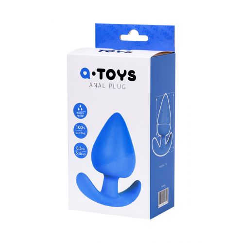Анальная пробка A-Toys by TOYFA, силикон, синяя