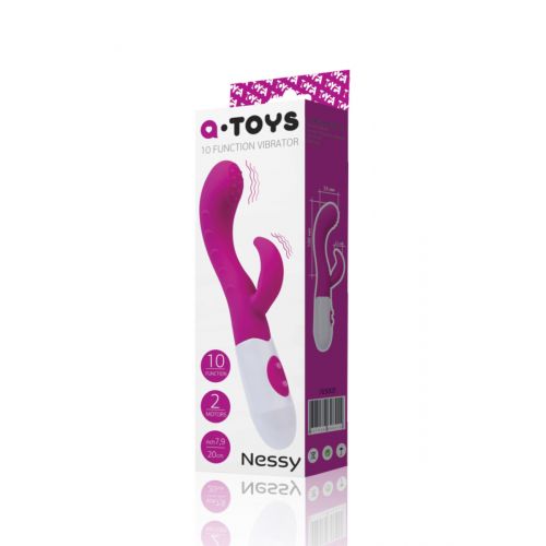 Вибратор с клиторальным стимулятором A-Toys  Nessy