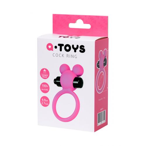 Виброкольцо на пенис A-Toys by TOYFA, силикон, розовое, Ø 3,1 см Виброкольцо на пенис A-Toys by TOYFA, силикон, розовое, Ø 3,1 см