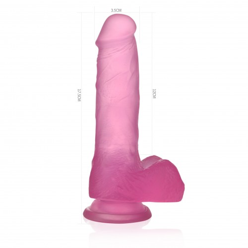 Фаллос Jelly Studs Crystal Dildo Medium Розовый 