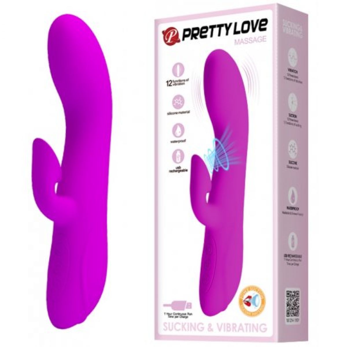 Вибратор с посасывающим эффектом Desirable  Flirt