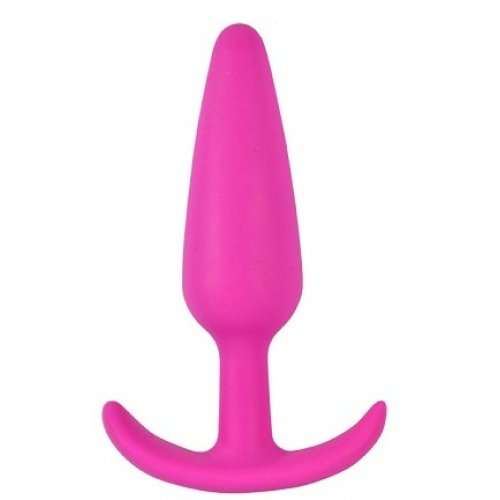 Розовая силиконовая пробка для анальной стимуляции Small Розовая силиконовая пробка для анальной стимуляции Small