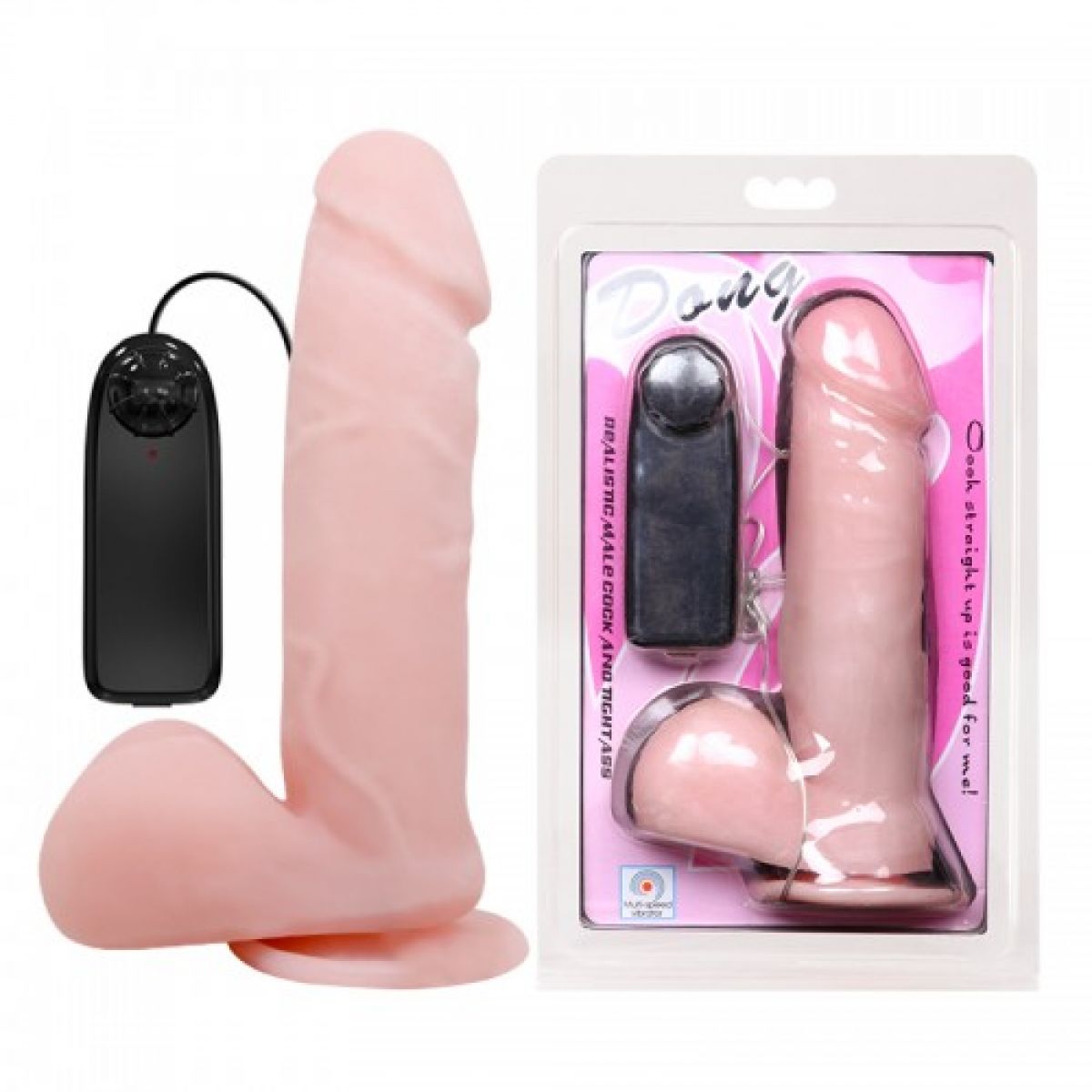 Реалистичный фаллос на присоске с ротацией Dong