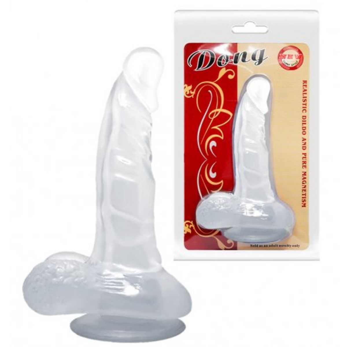 Фаллоимитатор на присоске с мошонкой