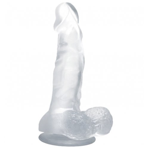 Фаллоимитатор на присоске с мошонкой