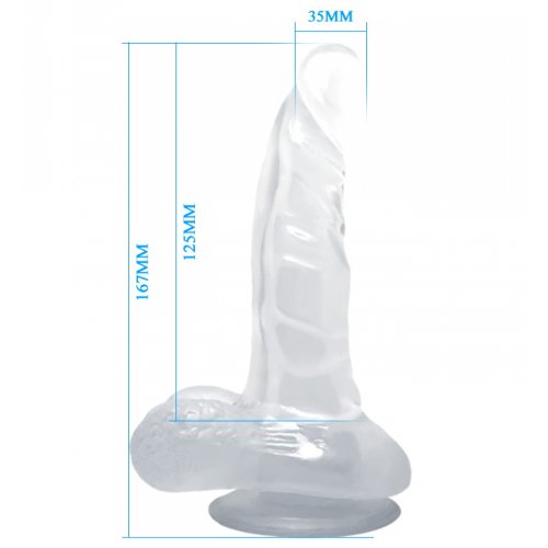 Фаллоимитатор на присоске с мошонкой