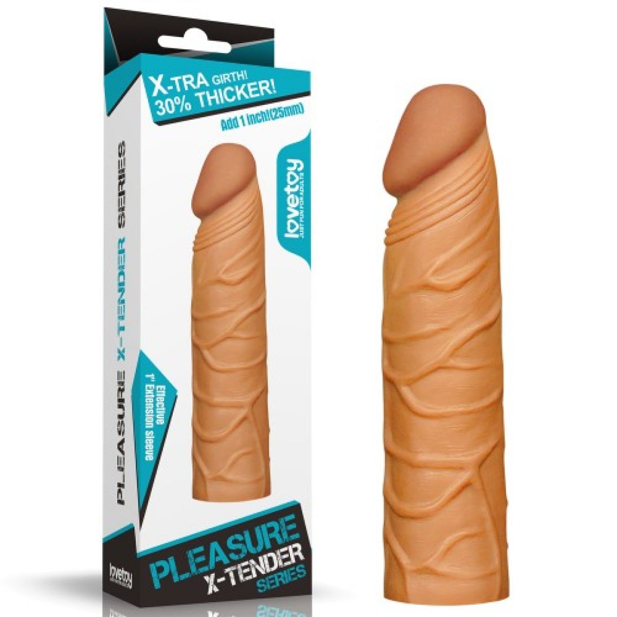 Удлиняющая насадка на пенис Super-Realistic Penis Extension Sleeve мулат