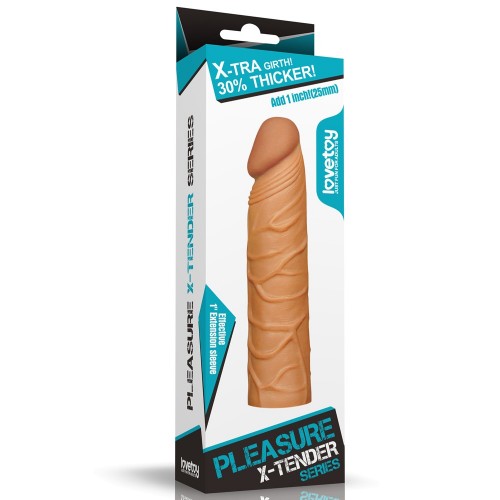 Удлиняющая насадка на пенис Super-Realistic Penis Extension Sleeve мулат