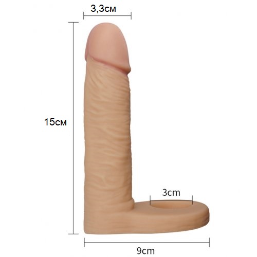 Реалистичная насадка The Ultra Soft Double для двойного проникновения Реалистичная насадка The Ultra Soft Double для двойного проникновения