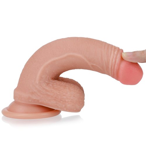 Реалистичный фаллоимитатор на присоске с мошонкой 7 Dual-Layered Silicone Cock