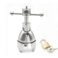 Раскрывающаяся анальная пробка с замком для запирания