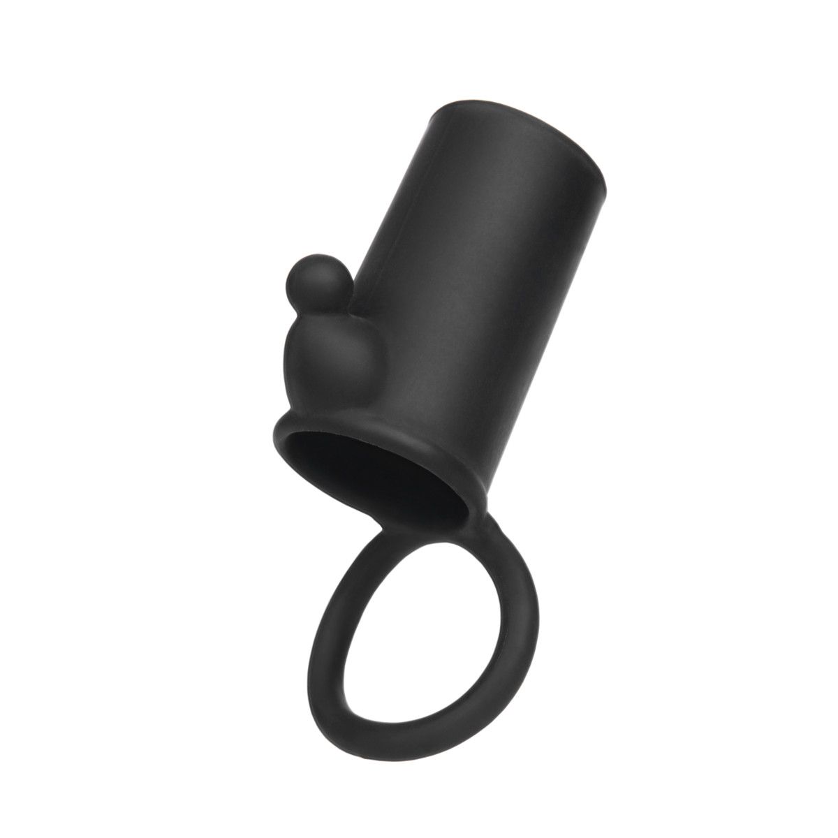 Насадка на пенис со стимулятором клитора черная Насадка на пенис со стимулятором клитора черная