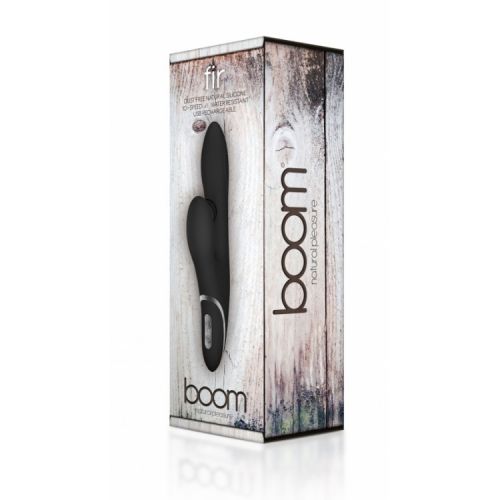 Вибратор с клиторальной щеточкой Boom Fir, черный