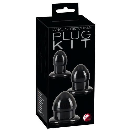 Набор анальных втулок PLUG KIT черный Набор анальных втулок PLUG KIT черный