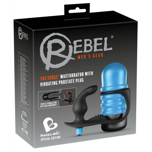 Анальный стимулятор + мастурбатор REBEL синий