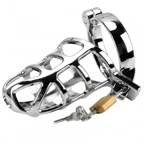 Стальной мужской пояс целомудрия