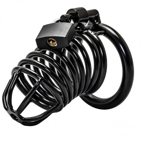 Мужской пояс верности на замке черный диаметр запорного кольца 5 см Мужской пояс верности на замке черный диаметр запорного кольца 5 см