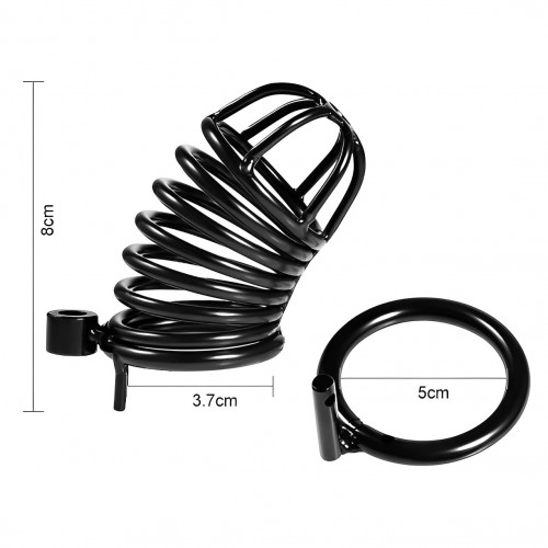 Мужской пояс верности на замке черный диаметр запорного кольца 5 см Мужской пояс верности на замке черный диаметр запорного кольца 5 см