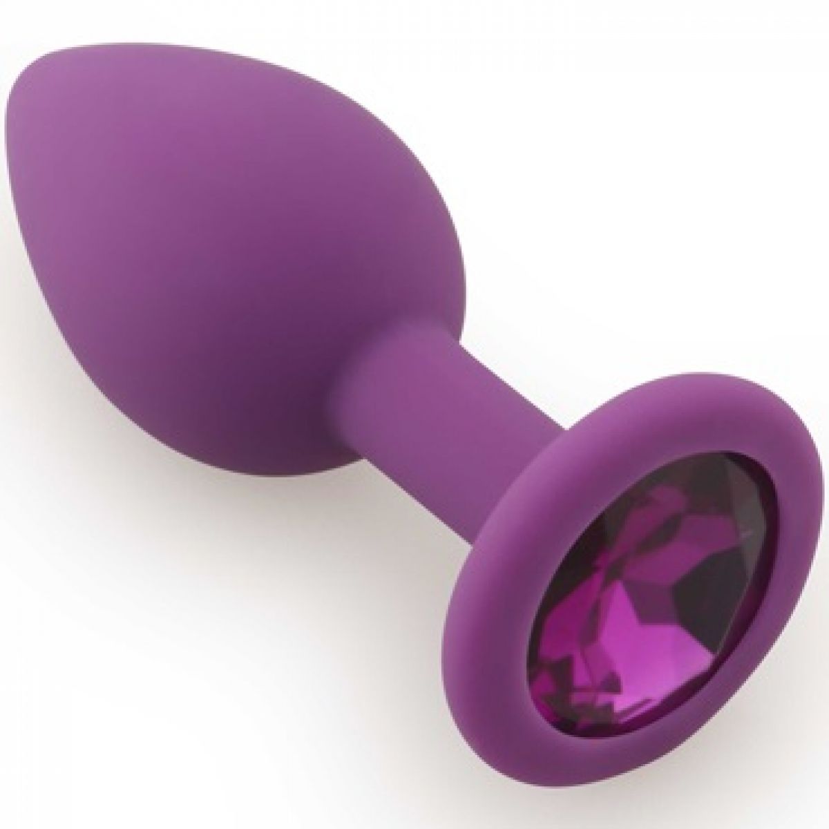 Анальная пробка S, силикон, цвет - фиолетовый/фиолетовый