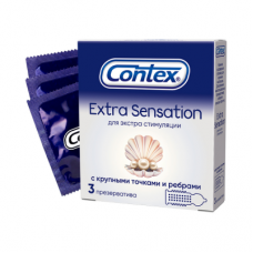 Презервативы Contex №3 Extra Sensation (с крупными точками и ребрами)