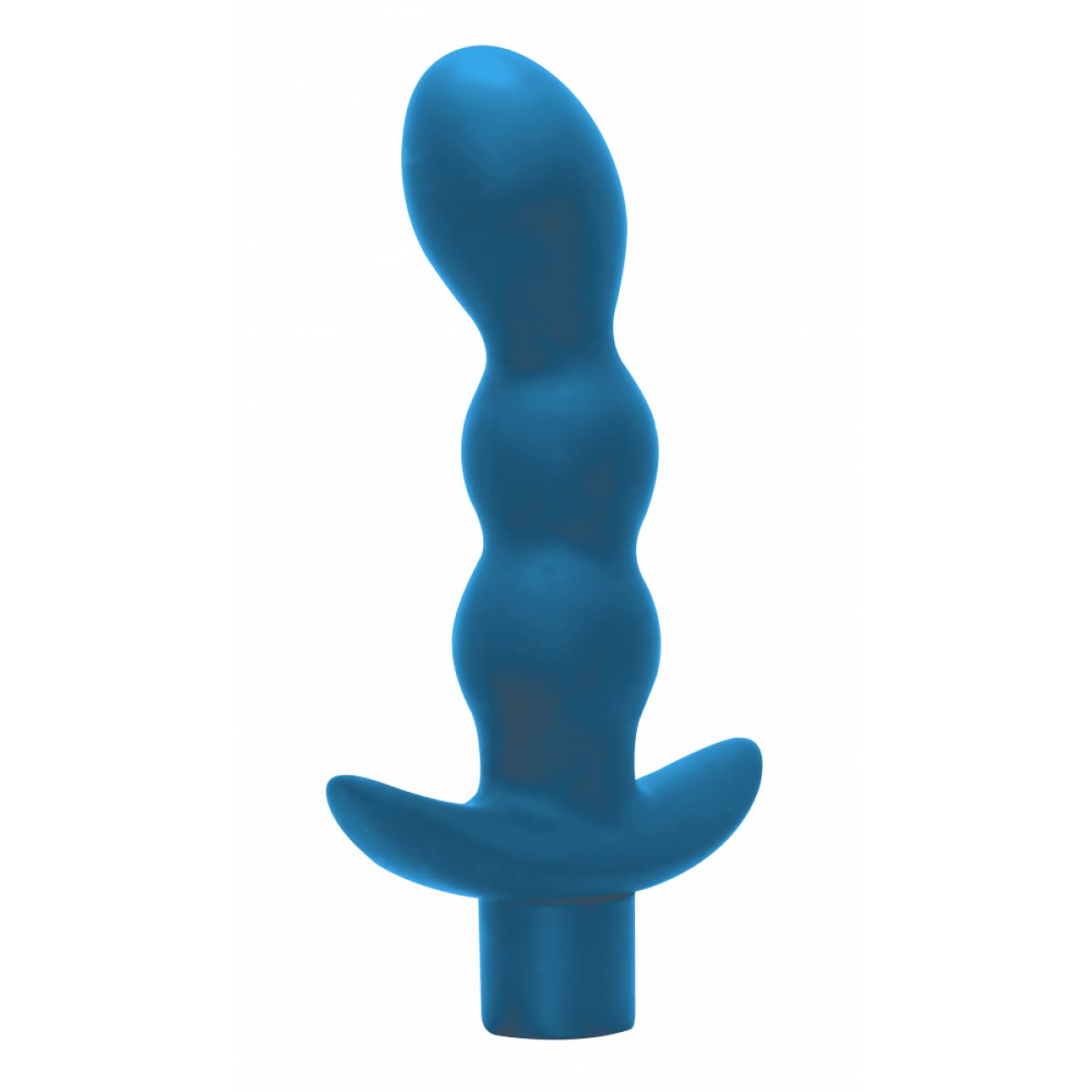 Анальный стимулятор с 7 режимами вибрации синего цвета