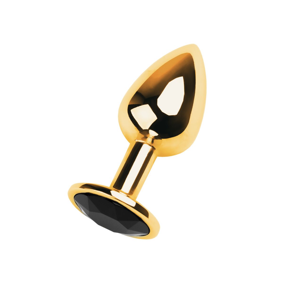 Анальный страз S золотистый, с кристаллом цвета турмалин