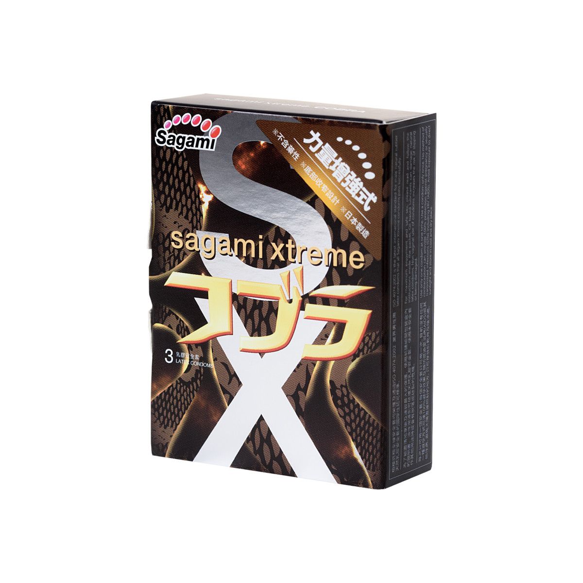 Презервативы латексные Sagami Xtreme Cobra плотно прилегающие 3 шт