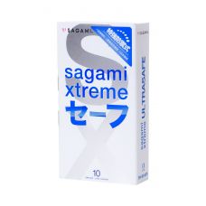 Презервативы SAGAMI Xtreme Ultrasafe 10шт. латексные с двойной смазкой