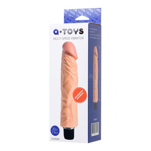 Вибратор реалистик TOYFA A-Toys мультискоростной 20 см, телесный